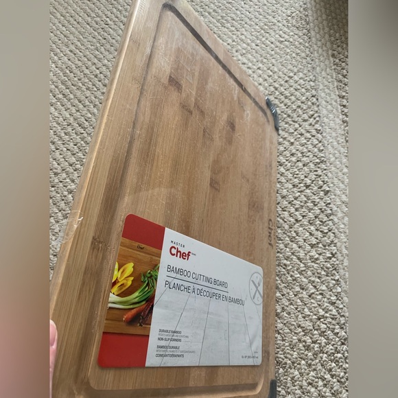 NWT Master Chef Bamboo Wooden Cutting Board 12 x 18” - Picture 3 of 8